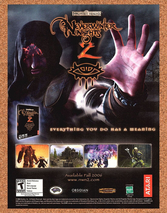 2006 Neverwinter Nights 2 PC Original Ad v3 - for just $17.99! 