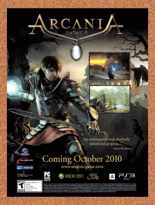 2010 Arcania Gothic 4 Xbox 360 Original Ad v1 - for just $18.99! 