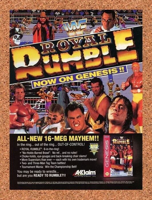 1994 WWF Royal Rumble Genesis Original Ad - for just $17.99! 