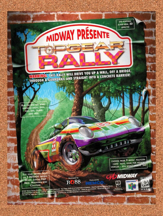 1998 Top Gear Rally N64 Original Ad v1 - for just $17.99! 