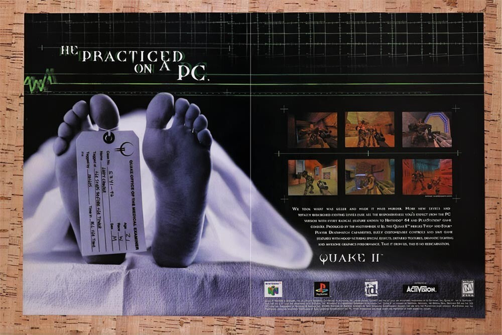 1998 Quake II N64 Original Ad v5 - for just $21.49! 