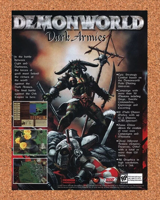 2004 DemonWorld Dark Armies PC Original Ad - for just $17.99! 