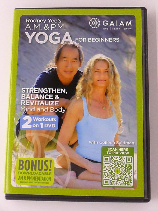 Rodney Yee - A.M. and P.M. Yoga for Beginners (DVD, exercise, Gaiam) - J0205 - for just $1.99! 