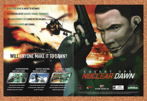 2000 Covert Ops Nuclear Dawn PS1 Original Advertisement v1 - for just $23.99! 