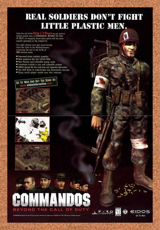 1999 Commandos Beyond The Call Of Duty PC Original Advertisement v1 - for just $23.99! 