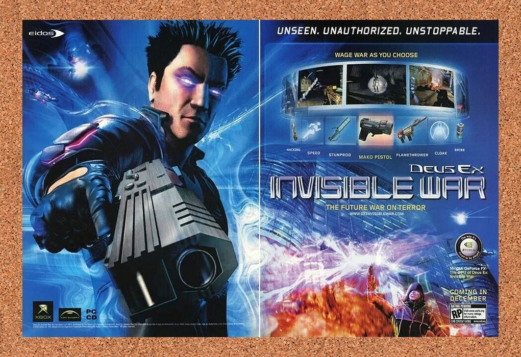 2006 Deus Ex Invisible War PC Original nVidia Ad v3 - for just $22.49! 