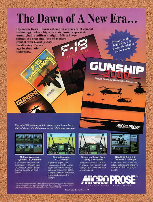 1991 MicroProse Tandy Games Original Ad v8 - for just $17.99! 