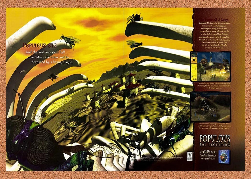 1999 Populous The Beginning PC Original Advertisement v3 - for just $23.99! 