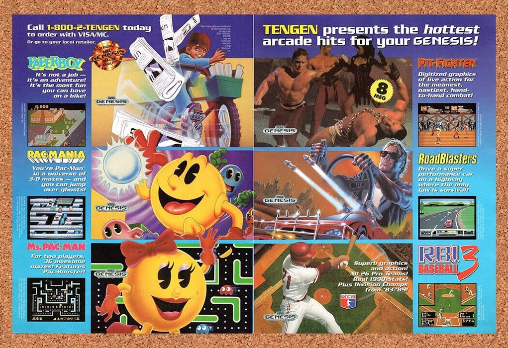 1991 Tengen Genesis Games Original Ad v3 - for just $21.49! 