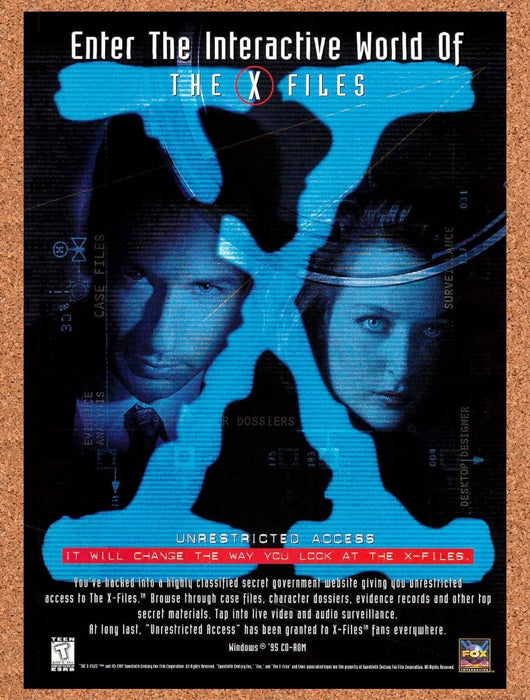 1998 X-Files Game PC Original Ad v3 - for just $19.49! 