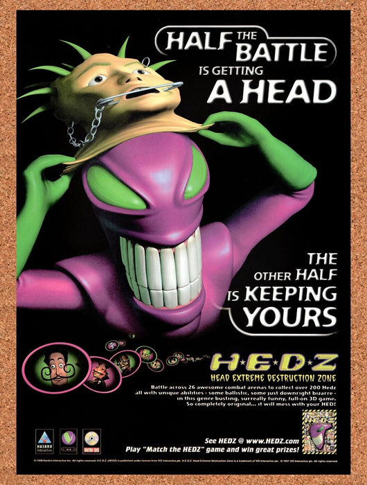 1998 Hedz PC Original Ad v1 - for just $16.19! 
