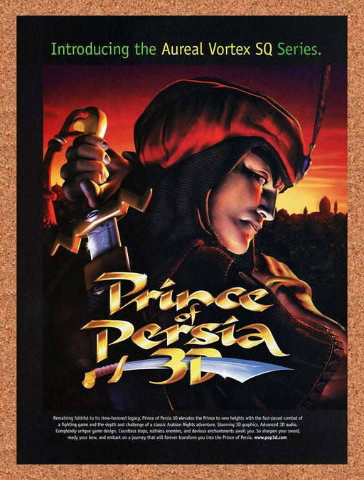1999 Prince Of Persia 3D PC Original Aureal GPU Ad - for just $17.99! 
