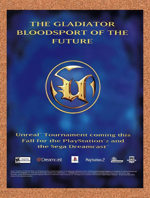 2000 Unreal Tournament PS2 Original Advertisement v8 - for just $19.49! 