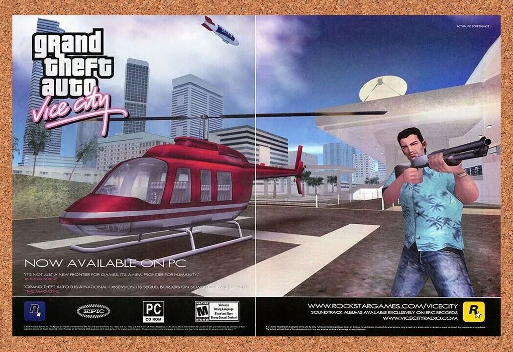 2005 Grand Theft Auto Vice City PC Original Ad - for just $23.49! 