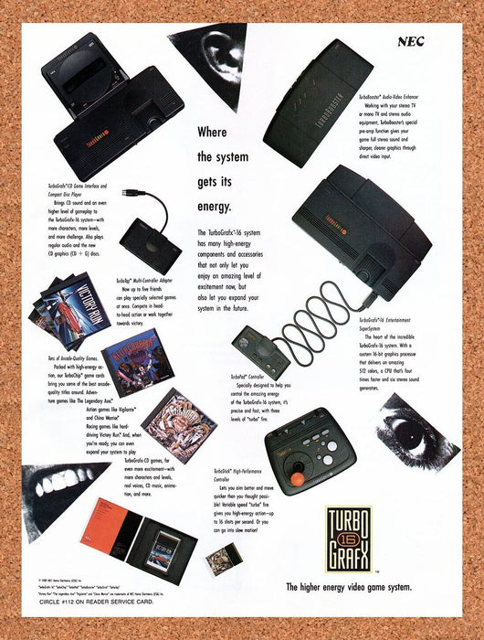 1990 TurboGrafx-16 Console Original Ad v4 - for just $17.99! 