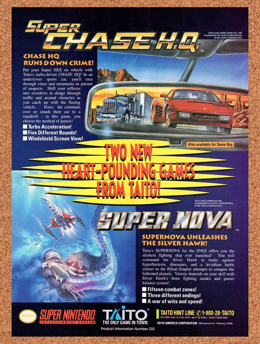 1994 Taito SNES Games Original Ad v2 - for just $17.99! 