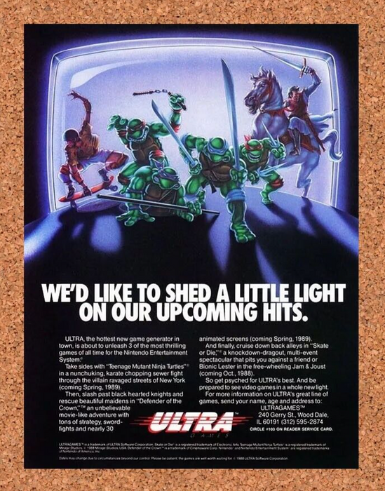 1990 Teenage Mutant Ninja Turtles NES Original Ad v2 - for just $17.99! 