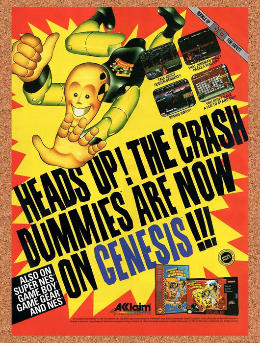 1994 Crash Test Dummies Genesis Original Ad v3 - for just $17.99! 