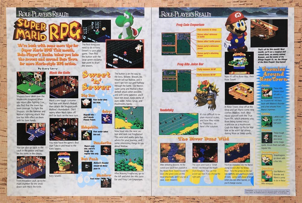 1996 Super Mario RPG Sewers Tips Original Ad v5 - for just $21.49! 