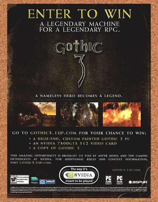 2006 Gothic 3 PC Original Sweepstakes Ad v3 - for just $17.99! 