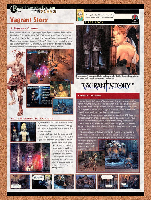 1999 Vagrant Story PS1 Review Original Ad v2 - for just $17.99! 