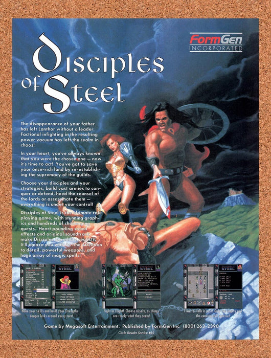 1994 Disciples Of Steel MS-DOS Original Ad v1 - for just $17.99! 