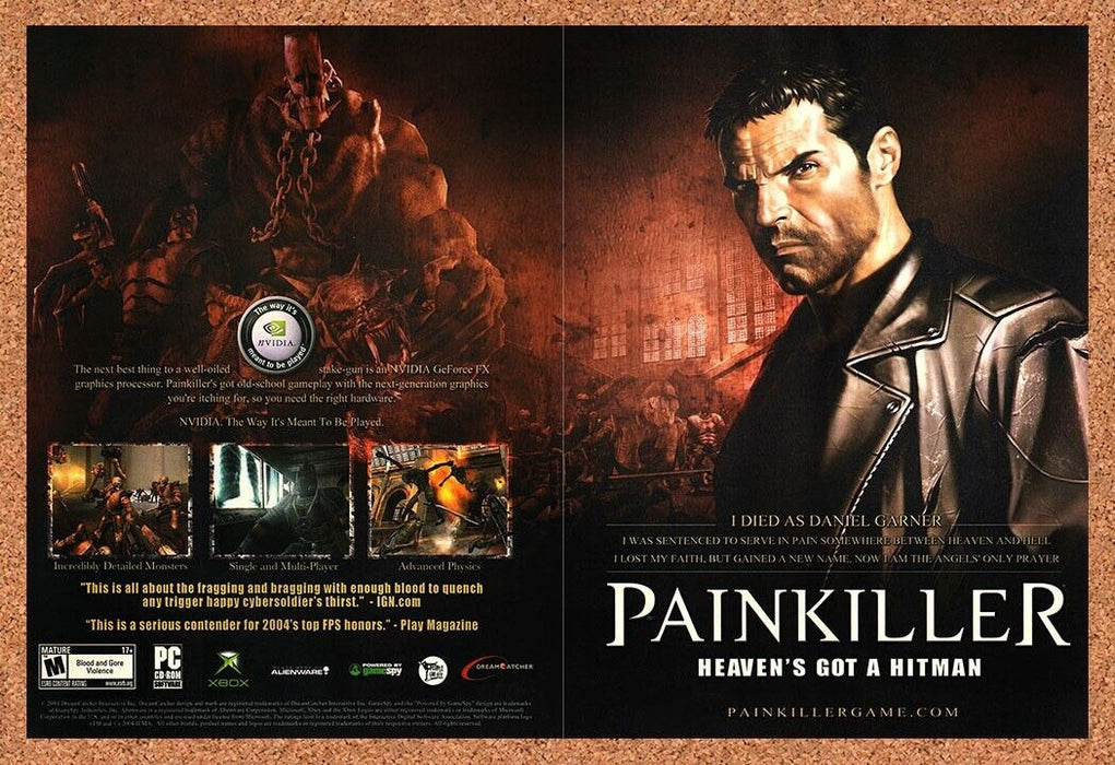 2003 Painkiller Xbox Original nVidia Ad v1 - for just $21.49! 