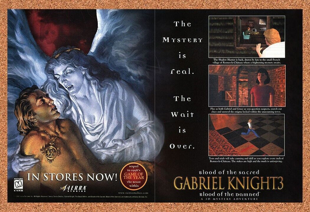 1999 Gabriel Knight 3 Blood Of The Damned PC Original Ad v1 - for just $21.49! 