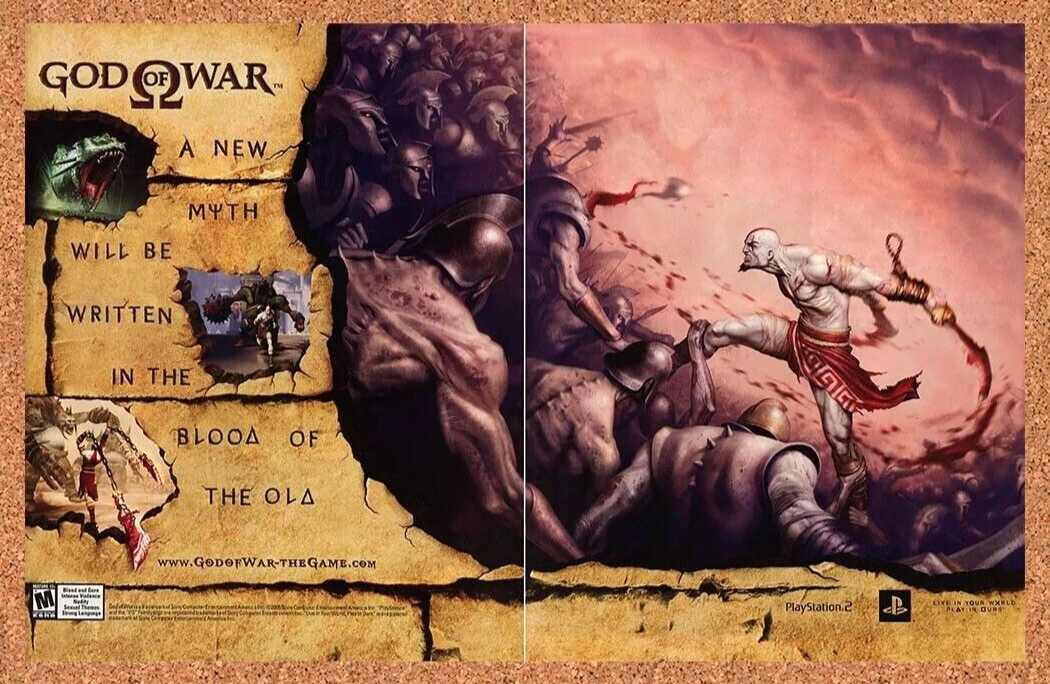 2005 God of War PS2 Original Ad - for just $21.49! 