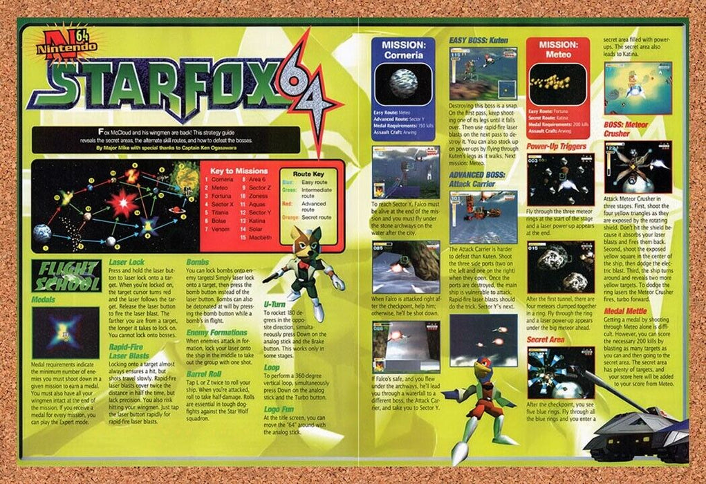 1997 Star Fox 64 N64 Original Ad v1 - for just $18.27! 