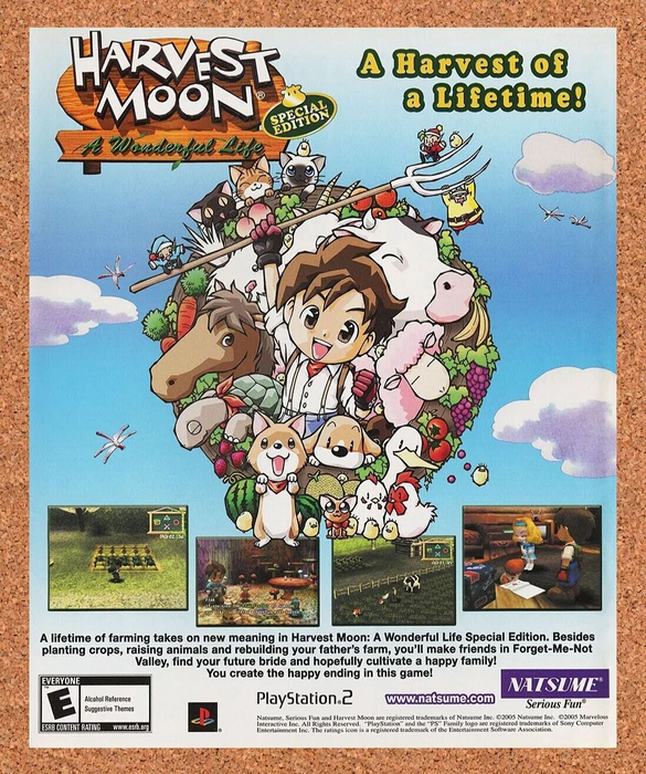 2005 Harvest Moon A Wonderful Life PS2 Original Ad - for just $17.99! 