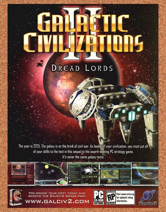 2006 Galactic Civilizations II PC Original Ad v3 - for just $17.99! 