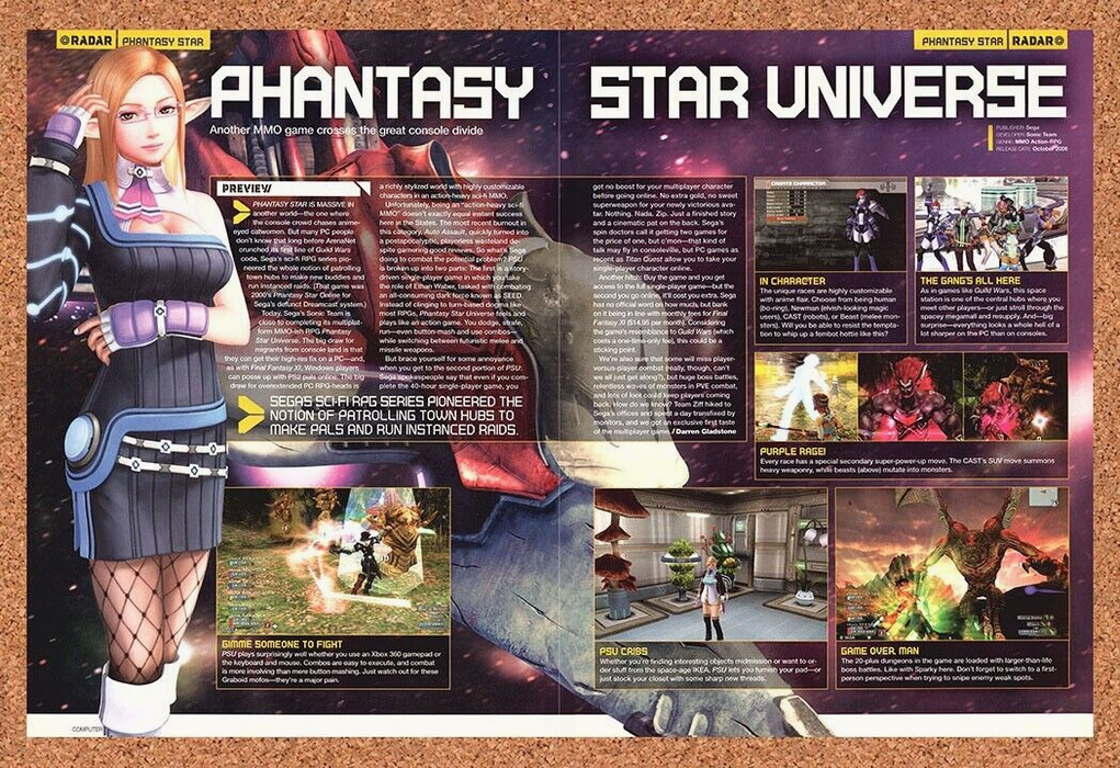 2006 Phantasy Star Universe PS2 Original Ad - for just $21.49! 