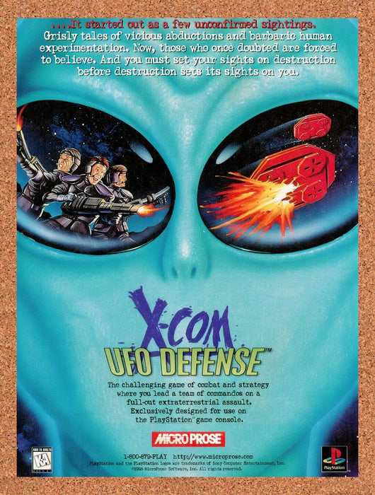 1996 X-Com UFO Defense PS1 Original Ad v1 - for just $18.49! 