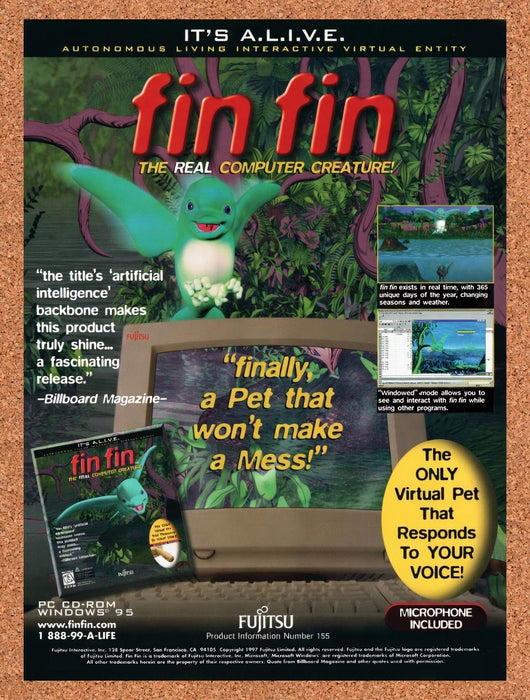 1997 Fin Fin PC Original Advertisement v1 - for just $19.49! 