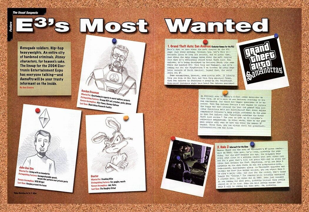 2005 E3 Expo Original Most Wanted Games Ad v4 - for just $21.49! 
