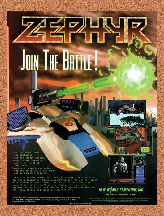 1994 Zephyr MS-DOS Original Ad v1 - for just $17.99! 