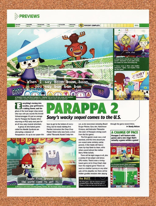 2001 Parappa The Rapper 2 PS2 Original Ad vr2 - for just $19.49! 