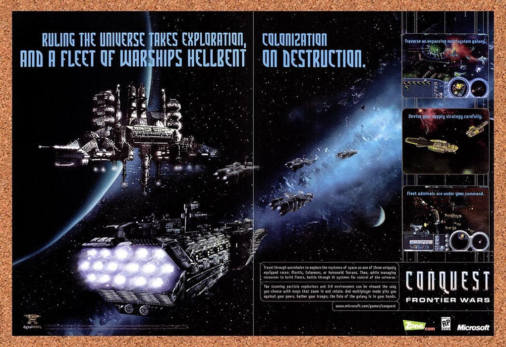2000 Conquest Frontier Wars PC Original Advertisement v3 - for just $23.99! 