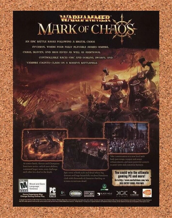 2006 Warhammer Mark of Chaos PC Original Ad - for just $17.99! 