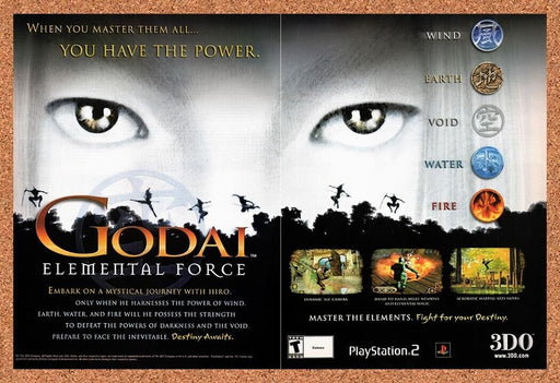 2001 GoDai Elemental Force PS2 Original Ad v1 - for just $18.27! 