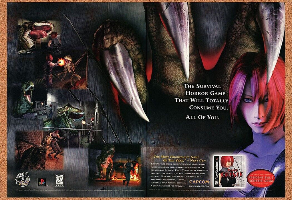1999 Dino Crisis PS1 Original Ad v2 - for just $18.69! 