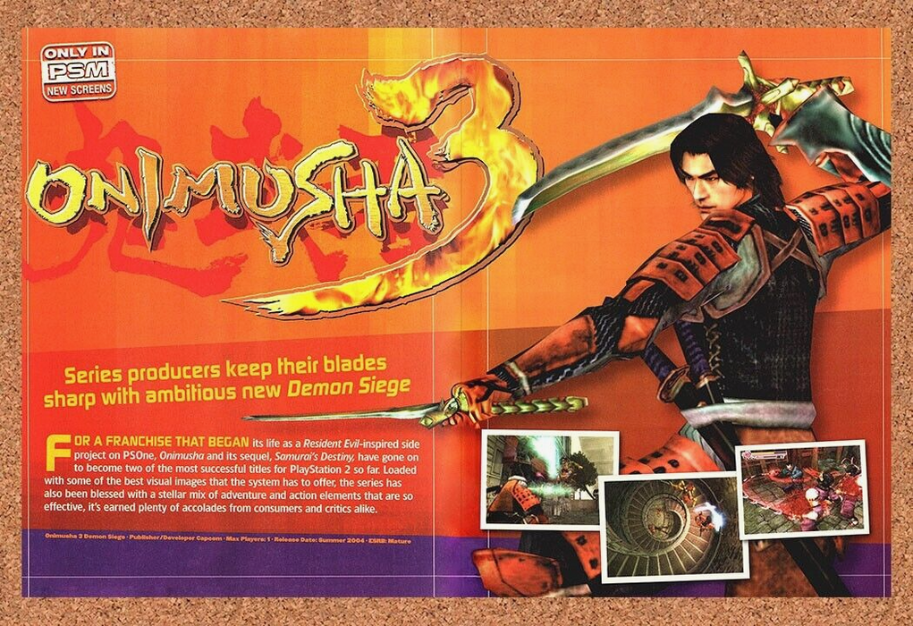 2004 Onimusha 3 PS2 Original Review Ad v2 - for just $21.49! 