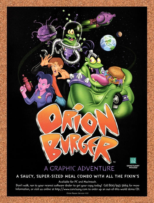 1996 Orion Burger PC Original Ad v1 - for just $17.99! 