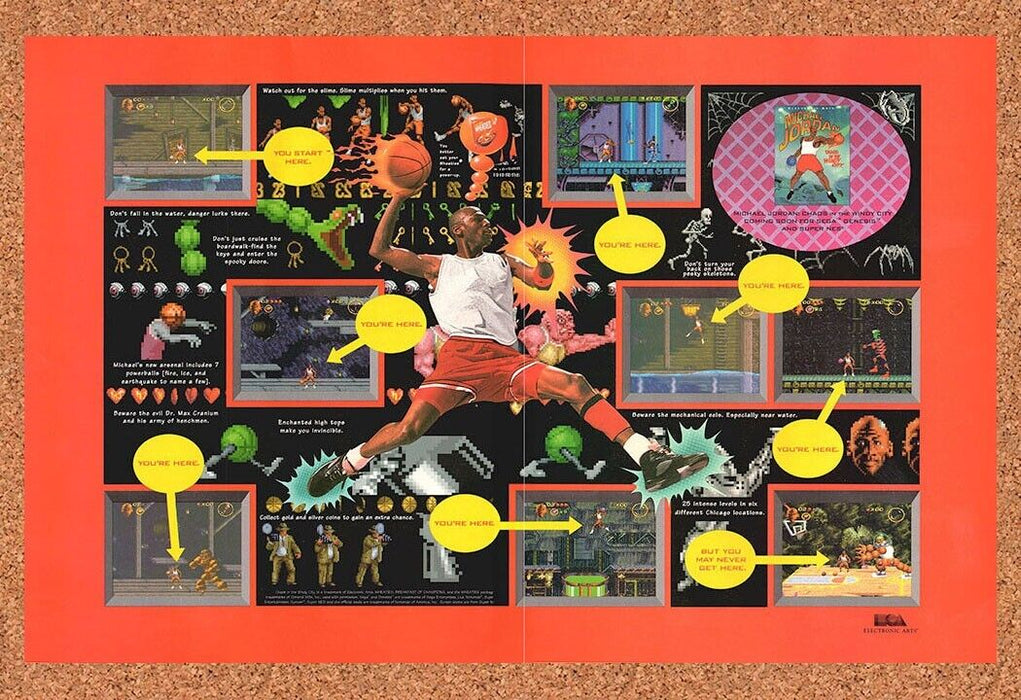1994 Michael Jordan Chaos Windy City SNES Original Ad - for just $21.49! 