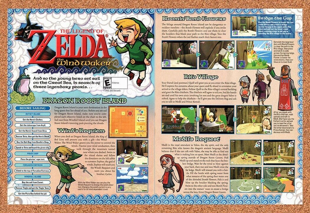 2003 Zelda The Wind Waker GameCube Original Ad v6 - for just $21.49! 
