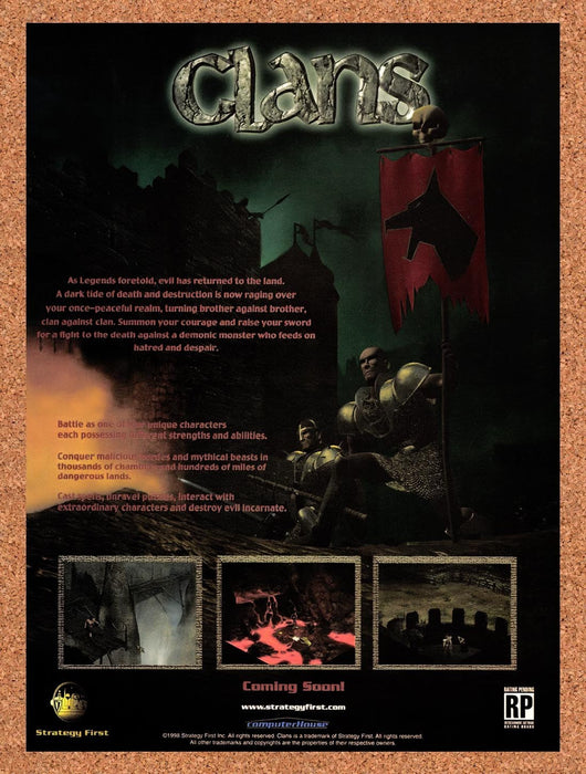 1999 Clans PC Original Advertisement v2 - for just $19.49! 