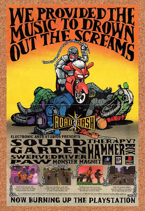 1995 Road Rash PS1 Original Ad v1 - for just $22.99! 