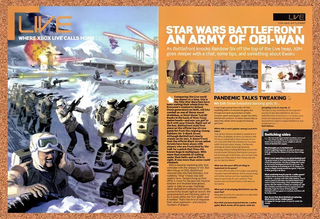 2004 Star Wars Battlefront Xbox Original Advertisement vr4 - for just $23.99! 