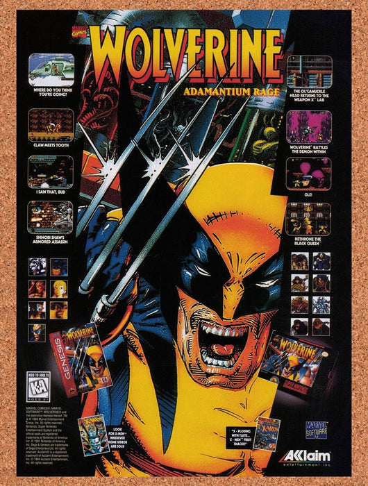 1995 Wolverine Adamantium Rage Genesis Original Ad v2 - for just $17.99! 
